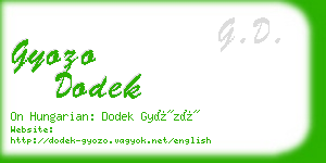 gyozo dodek business card